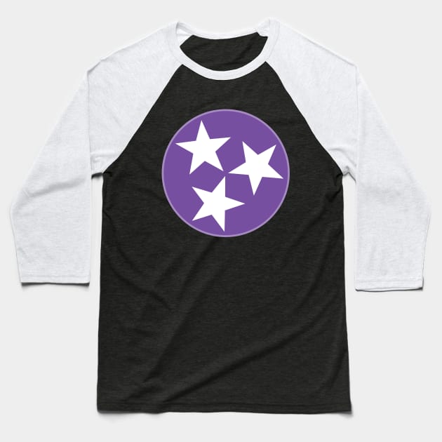 Purple Tennessee TriStar Baseball T-Shirt by dustinjax